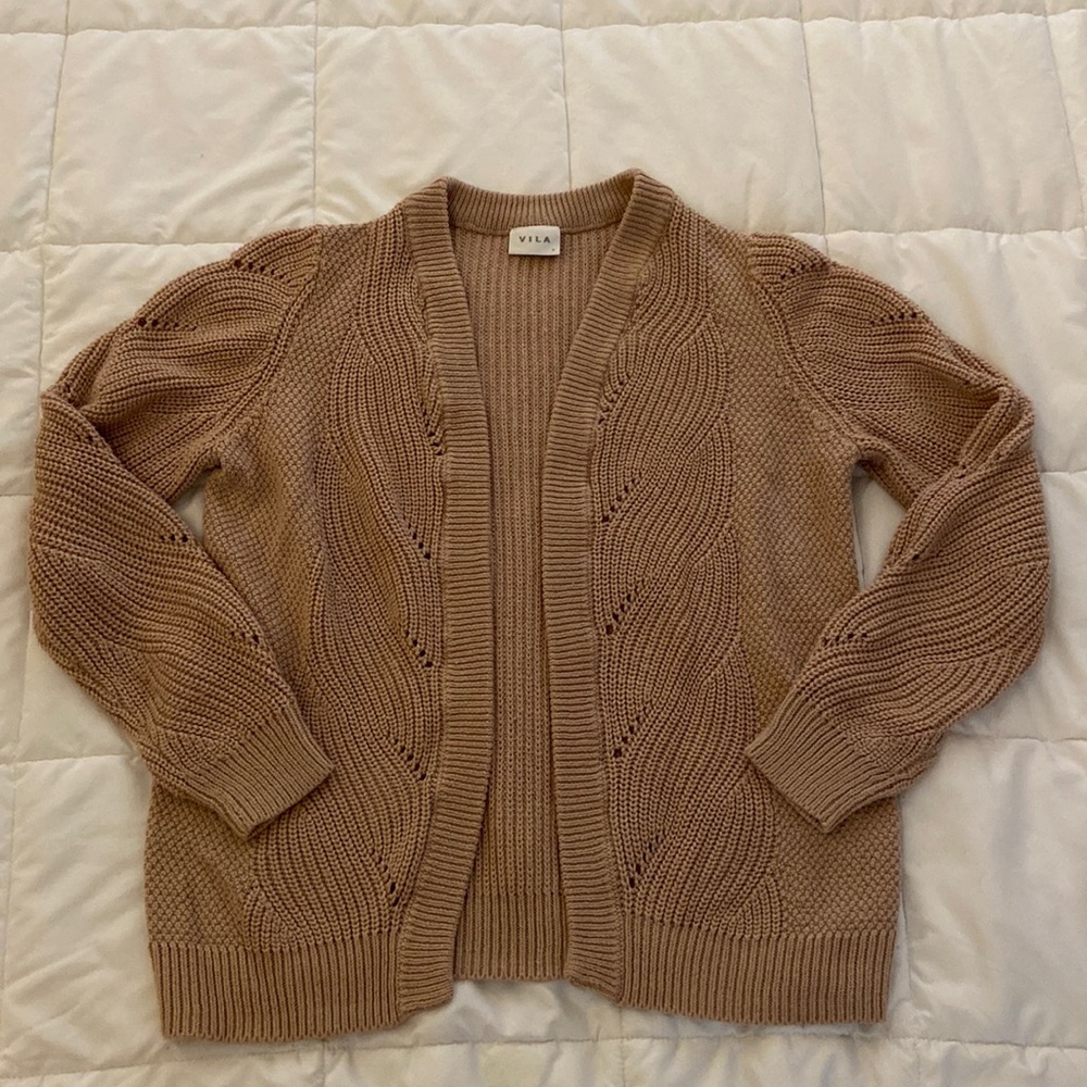 VILA organic cotton blend sweater size small pink
